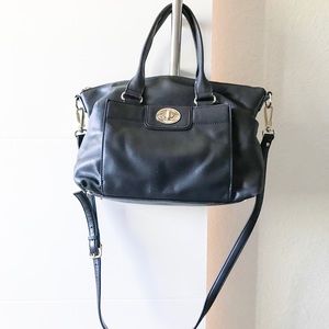 Black leather Kate Spade tote